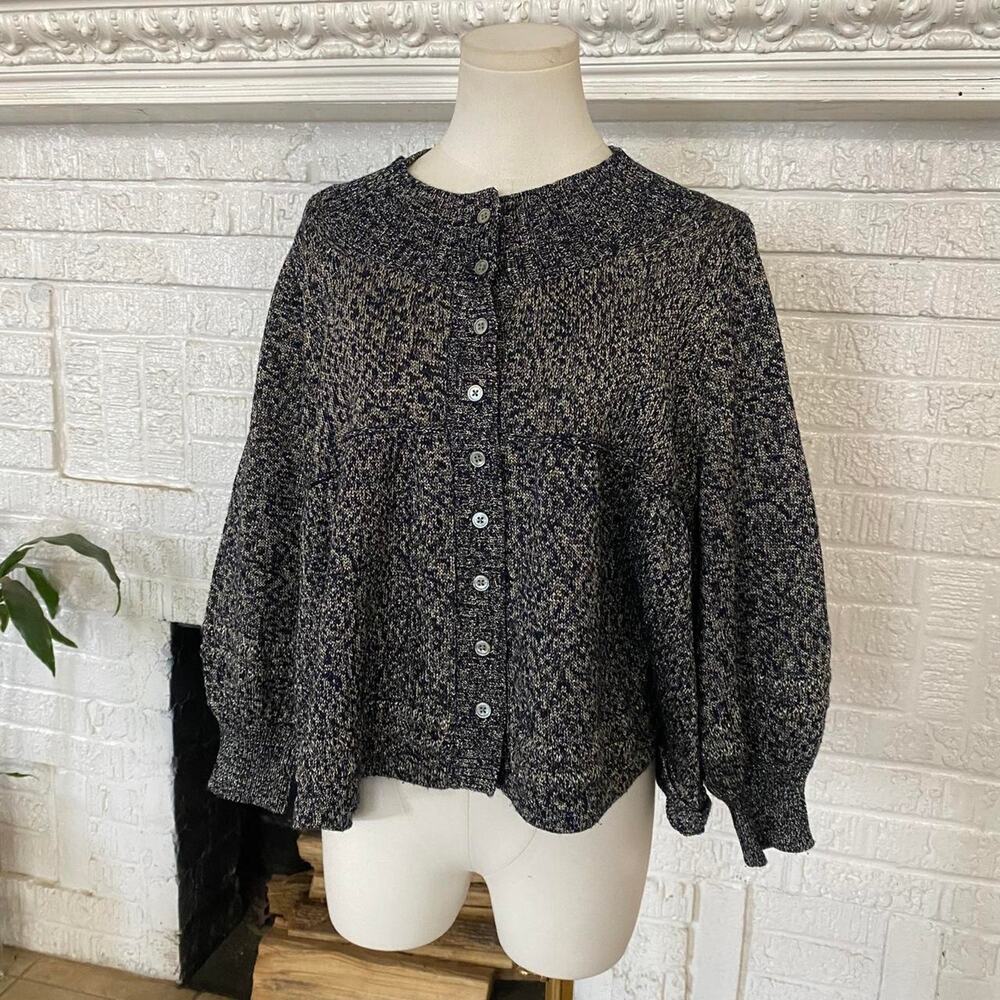 Vintage grey pea coat cardigan